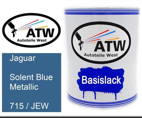 Jaguar, Solent Blue Metallic, 715 / JEW: 1L Lackdose, von ATW Autoteile West.